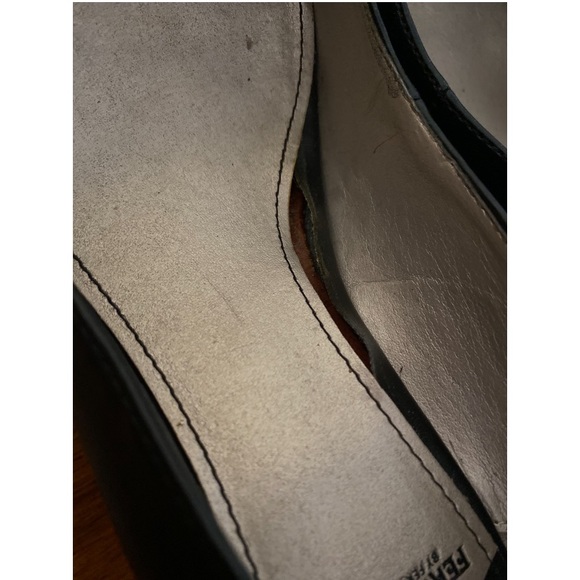 Fergalicious shiny black peep toe high heels - Picture 8 of 9